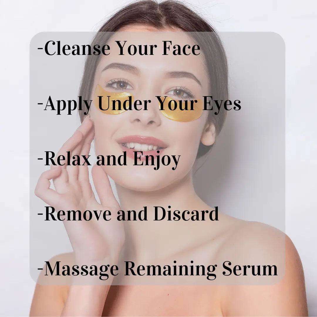 how to use, cleanse, apply pads, relax and enjoy, remove and discard now massage remaining serum in