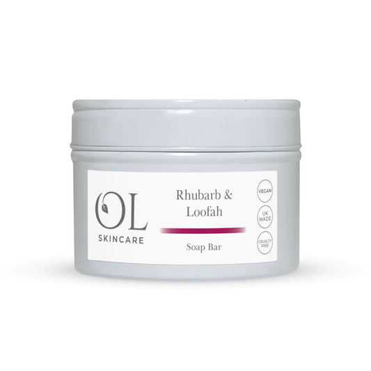 Rhubarb & Hempseed Loofah Soap | White Label Skincare - ownlabelskincare