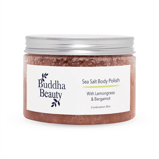 Lemongrass & Bergamot Sea Salt Body Polish | Buddha Beauty Trade