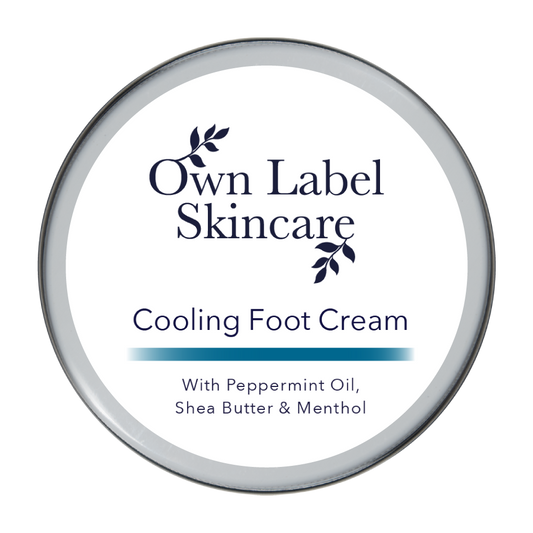 Own Label Skincare Vegan Cooling Foot Cream with Peppermint & Shea Butter