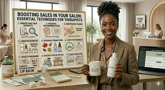 woman showing how to boost salon sales 