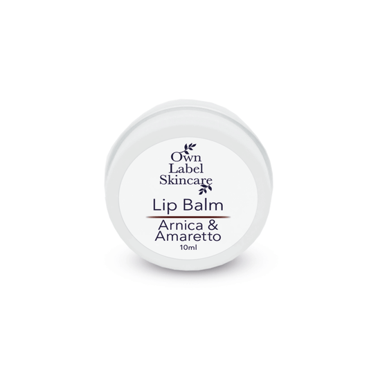 Own Label Skincare. Arnica & Amaretto Vegan Lip Balm