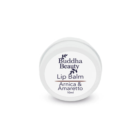 Buddha Beauty Trade Arnica & Amaretto Vegan Lip Balm, cruelty-free lip balm,