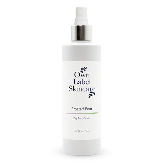 Own Label Skincare Dry Body oil With Frosted Pear