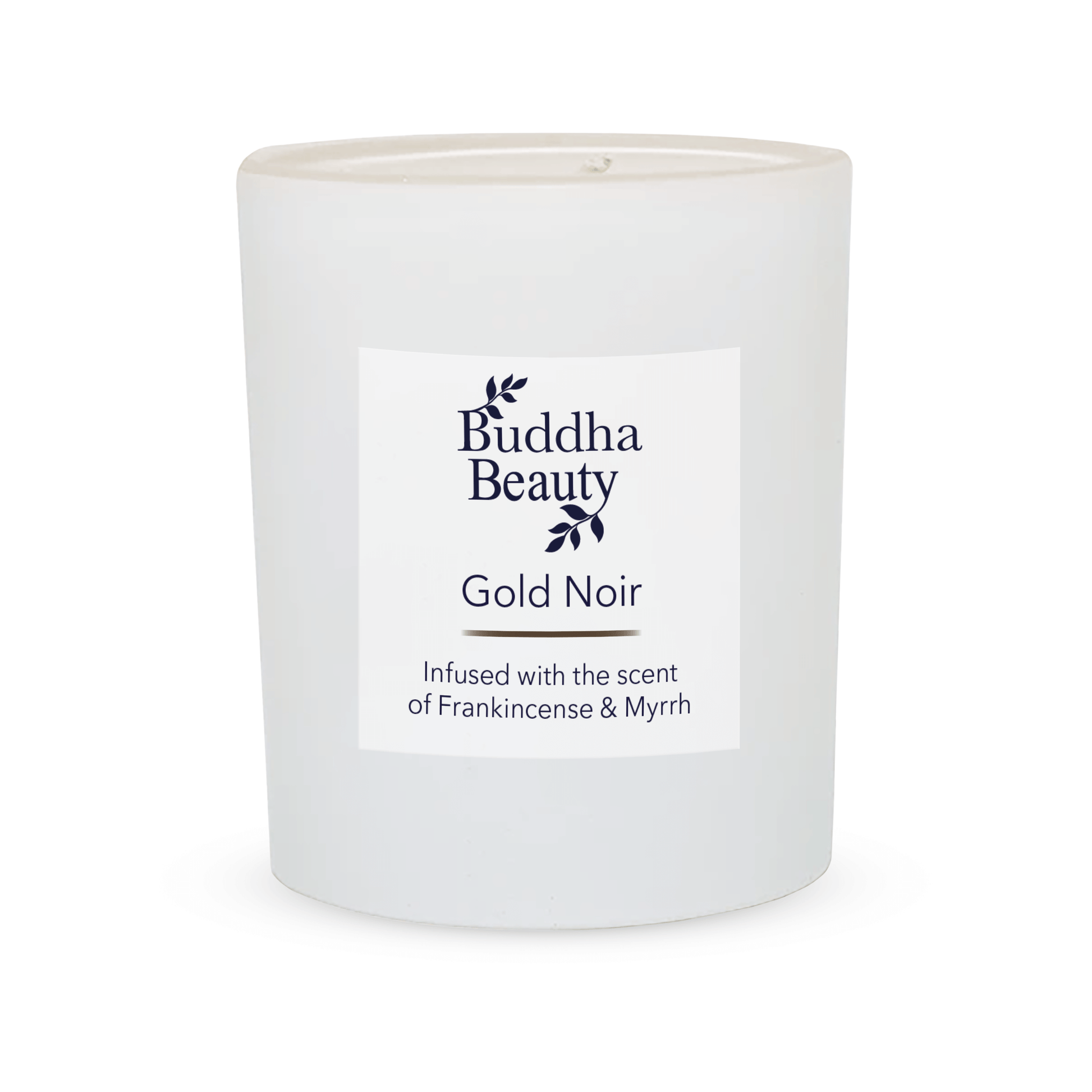 GOLD NOIR CANDLE INFUSED WITH FRANKINCENSE & MYRRH | BUDDHA BEAUTY