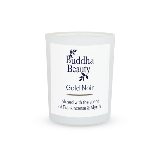 Gold Noir - Frankincense & Myrrh Room Candle. Buddha Beauty Trade