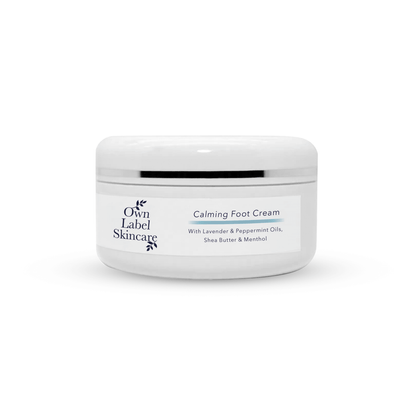 Calming Lavender & Mint Vegan Foot Cream. Own Label Skincare
