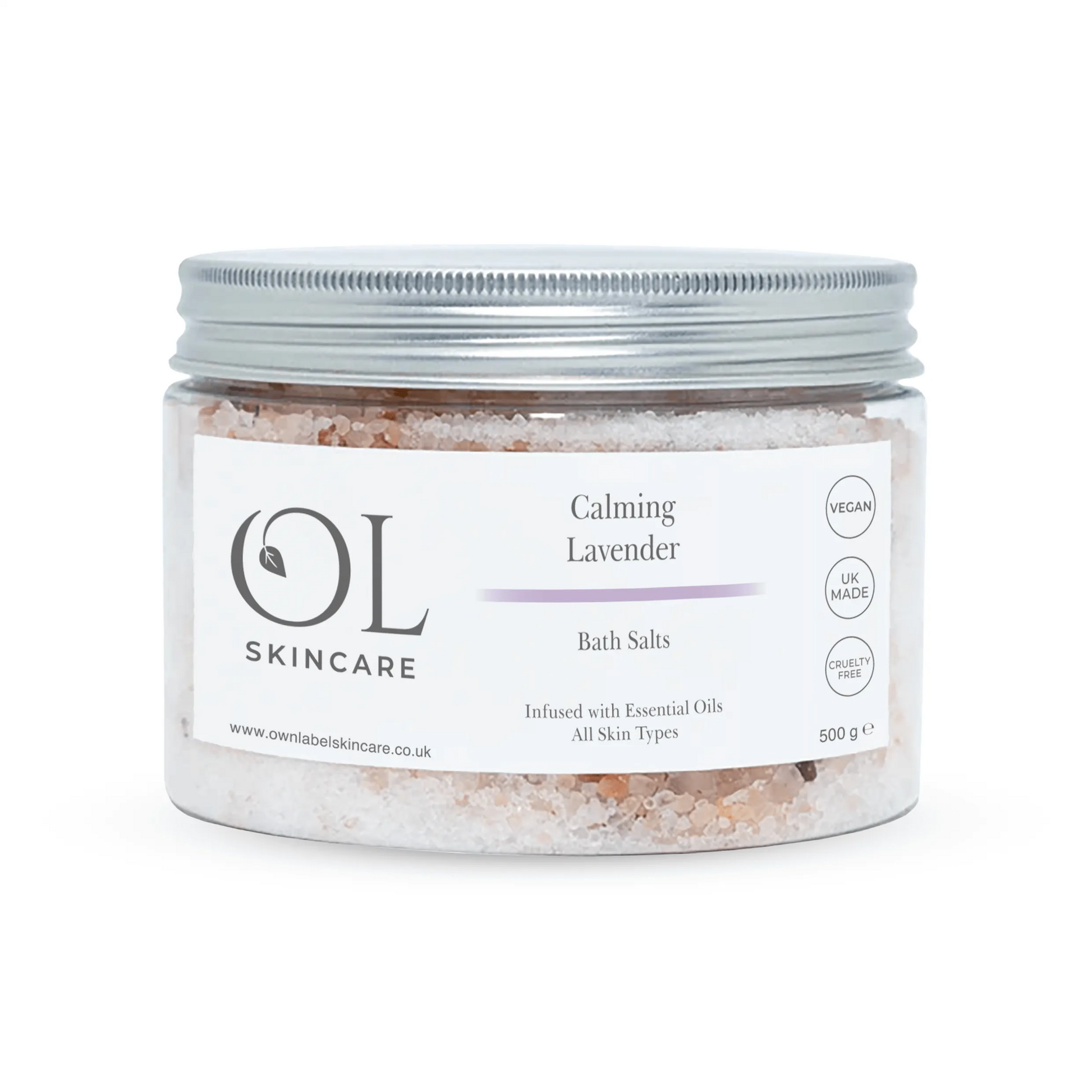 Calming - Lavender Epsom Bath Salts | White Label Skincare - ownlabelskincare