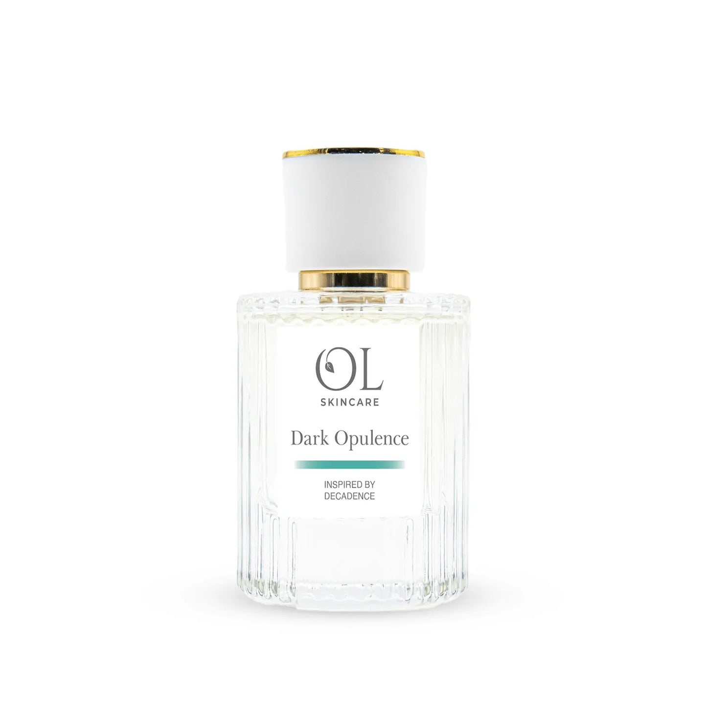 Skincare bottle labeled 'Dark Opulence' by OL Skincare on a white background