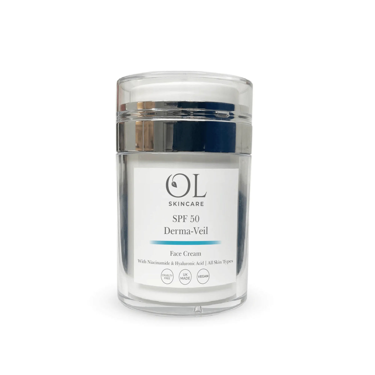 Derma Veil SPF 50 Invisible Moisturiser – Fragrance Free