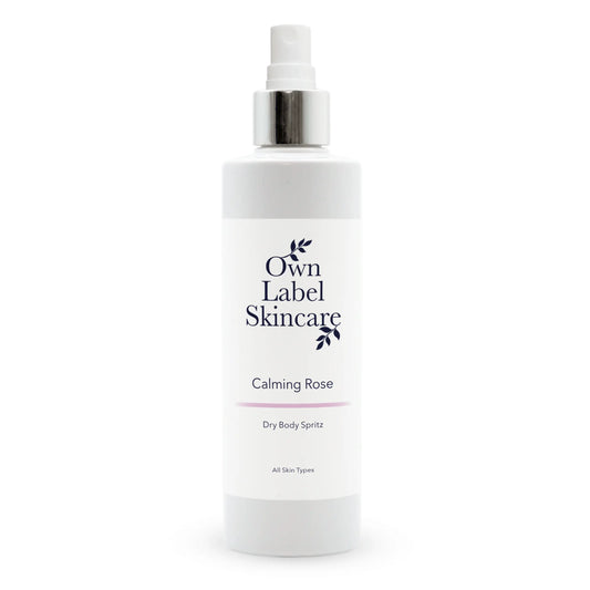 Own label skincare rose dry body oil