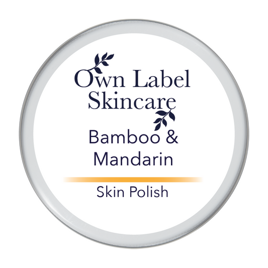 Bamboo & Mandarin Facial Polish / Face Scrub, Own Label Skincare, Vegan Skincare,