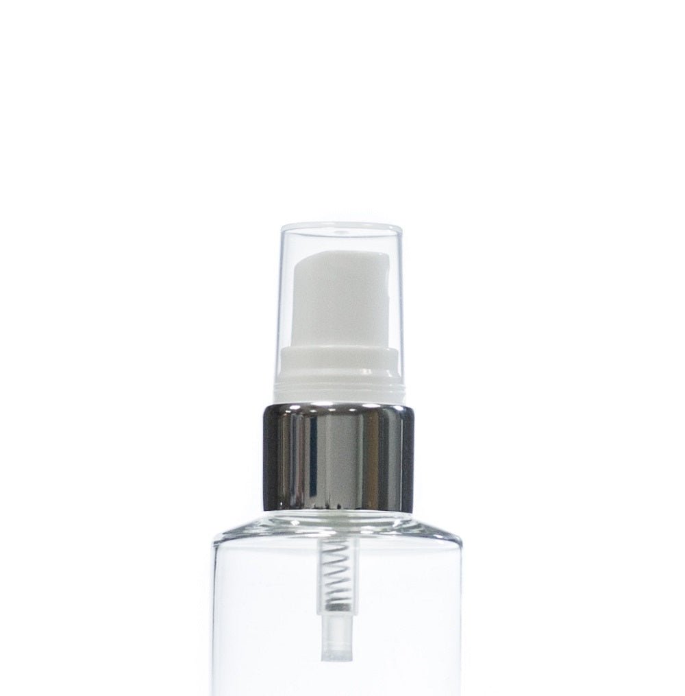 Lotion Pump & Spray Pump With Chrome Collar - ownlabelskincare